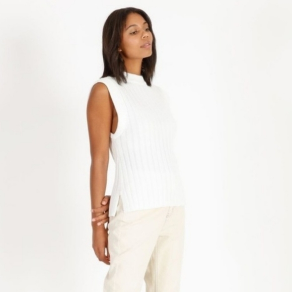 Milk & Honey white cotton rib top - Picture 3 of 3